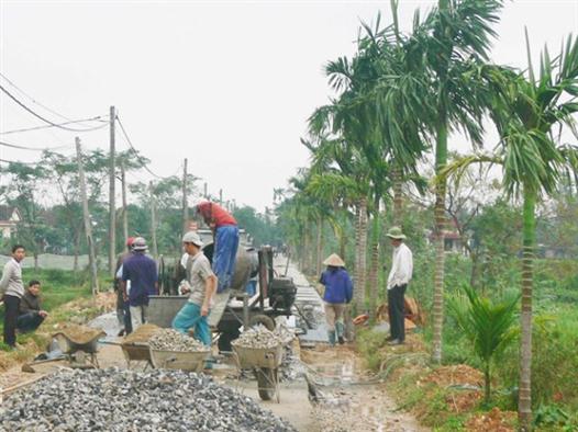 Hội Nông dân xã Hải Trường trong phong trào xây dựng nông thôn mới.